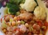 Sausage and Chickpea Casserole. Recipe by RonaNZ