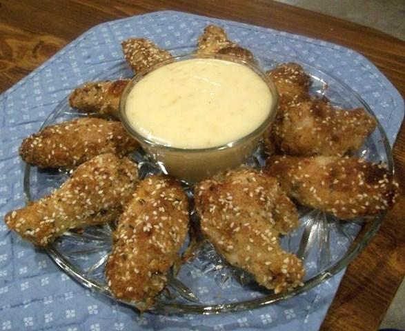 Chicken Wings…. With a Sesame Honey Dip Chicken Wings…. With a Sesame Honey Dip