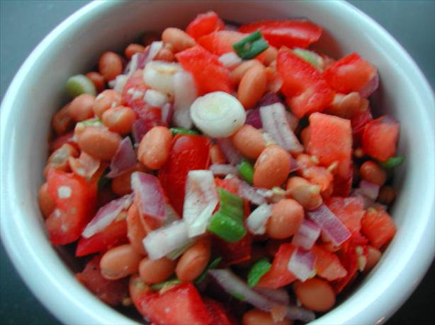 Pinto Bean Salad. Photo by Kumquat the Cat's friend