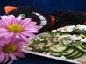 Zucchini Carpaccio With Feta and Pine Nuts