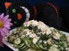 Zucchini Carpaccio With Feta and Pine Nuts. Recipe by Queen uh Cuisine