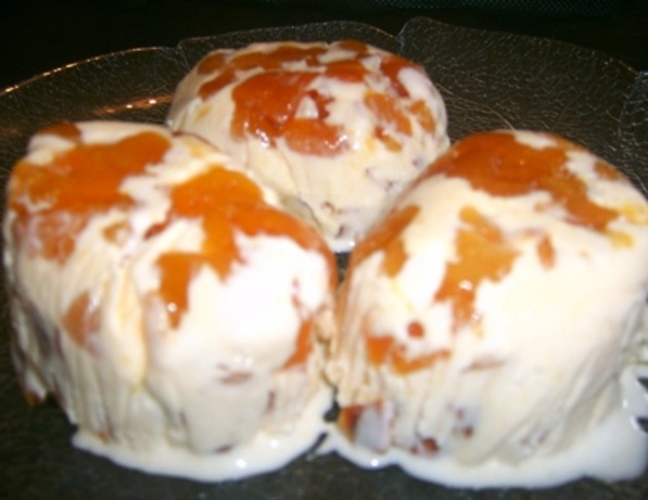 Apricot & Almond Ice Cream Domes. Photo by Tisme