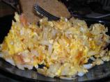 Old Farm Fry - Eggs, Bacon, and Potato  - Longmeadow Farm. Photo by Color Guard Mom