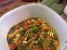 After Thanksgiving Soup With Garlic, Spinach, and Tomatoes. Recipe by 3KillerBs