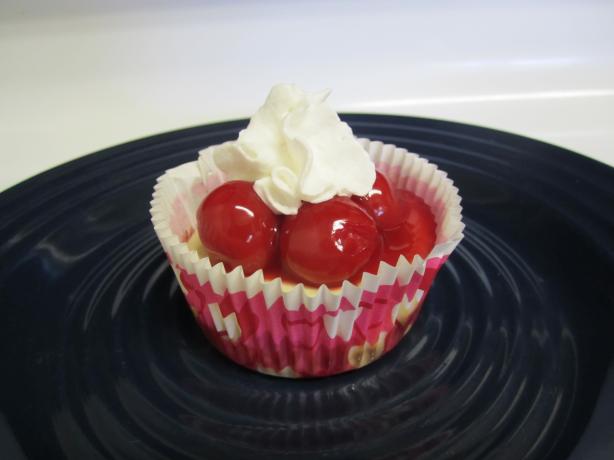 Mini Cherry Cheesecakes with Vanilla Wafer Crusts. Photo by Stacey Dee
