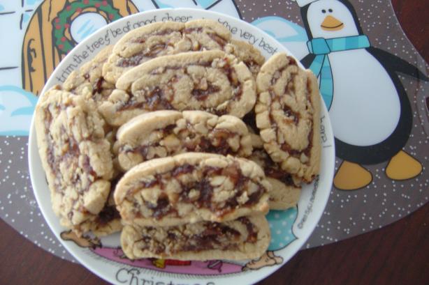 Shirley's Date Nut Pinwheels - Christmas. Photo by Linda's Busy Kitchen
