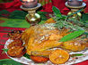 Gilded Saffron and Butter Basted Roast Turkey With Herb Garland. Recipe by French Tart