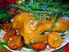 Gilded Saffron and Butter Basted Roast Turkey With Herb Garland