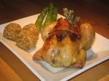 Spatchcocks With a Herb Butter and Sage and Bacon Sauce
