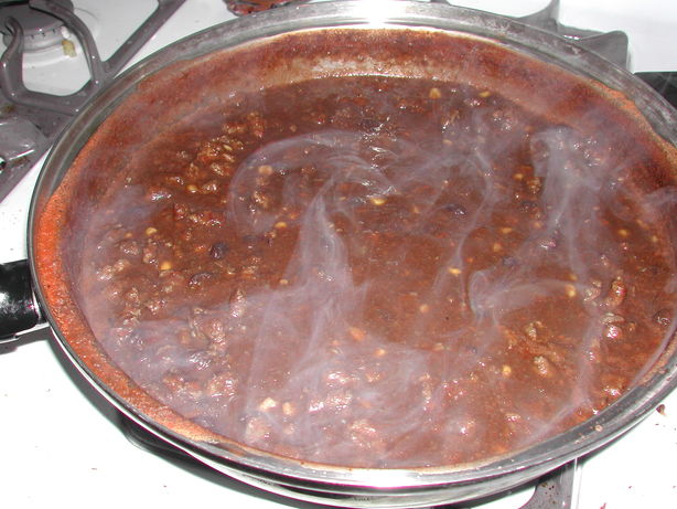 Spicy Black Bean & Chorizo Chili. Photo by Feej