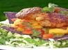 A Salad of Seared Scallops, Mango Salsa and Tortilla Strips