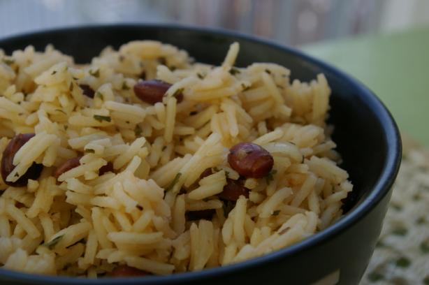 Dominican Moro De Habichuelas Negras  ( Rice and Beans). Photo by Redsie