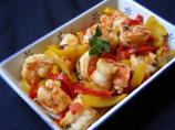 Shrimp With Red and Yellow Peppers