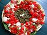 Festive Caprese Salad Wreath