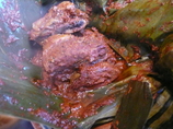 Beef With Guajillo Sauce Baked in Banana Leaves - Mixiote De Car