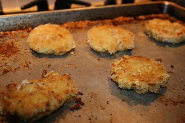 Oven Baked Crab Cakes. Photo by me and my 3