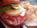 Ham and Swiss Bagels