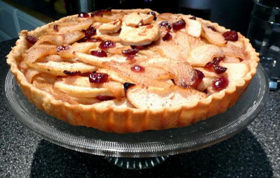 Cranberry Pear Tart. Photo by Mikekey