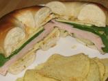 Turkey Hummus Sandwiches on Bagels. Photo by LilPinkieJ