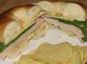 Turkey Hummus Sandwiches on Bagels. Recipe by Annacia