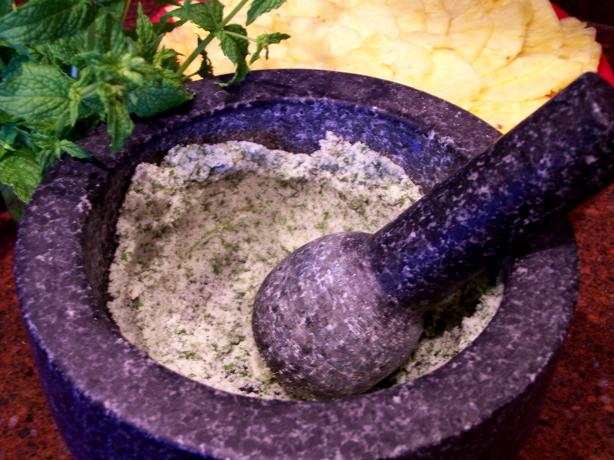 Jamie Oliver's Pineapple With Bashed-Up Mint Sugar. Photo by Rita~