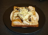 Chicken and Mushroom Open Face Melt With BBQ Mayo