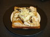 Chicken and Mushroom Open Face Melt With BBQ Mayo