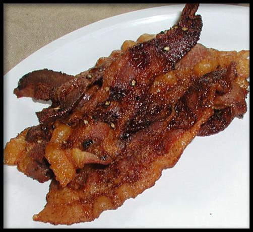 Peppered Breakfast Bacon. Photo by Sandi (From CA)