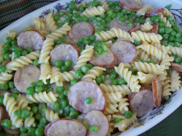 Kielbasa & Pasta Skillet Dinner. Photo by Chef shapeweaver &copy;