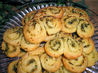 Palmiers Du Basilic (Basil-Scented Savory Cookies. Recipe by Julie B's Hive