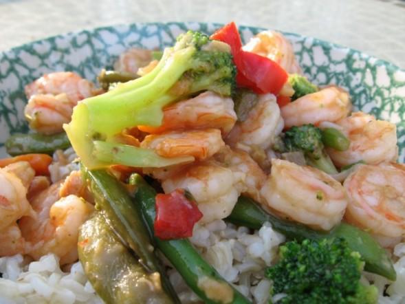 Simple Shrimp Stir Fry. Photo by MsSally