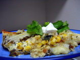 Creamy Corn and Spinach Enchiladas. Photo by atxfoodies