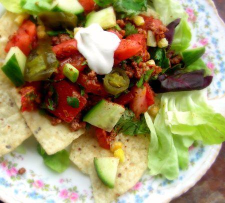 Vegetarian Taco Salad - Low Fat. Photo by Andi of Longmeadow Farm