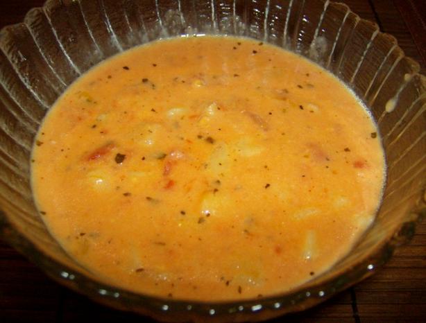 Tomato Potato Cheddar Soup. Photo by Nasseh
