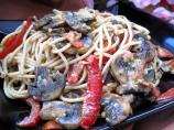 Spaghetti With Tomatoes, Mushrooms, and Peppers