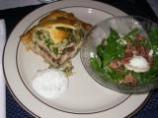 Salmon Mushroom Coulibiac With Sour Cream Dill Sauce