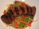 Marinated Chili Lamb over Stir-Fried Vegetables
