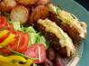Cheese and Onion Stuffed Sausages