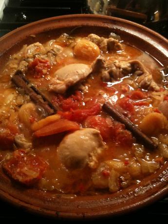 Spicy Chicken Tagine With Apricots, Rosemary, and Ginger. Photo by justbarbara