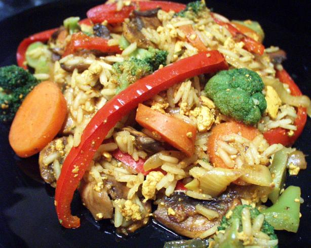 Scrambled Tofu With Veg and Basmati Rice. Photo by FLKeysJen