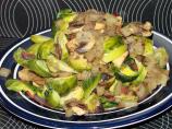 Bacon-Mushroom Brussels Sprouts