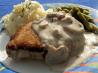 Moist  Baked Breaded Pork Chops in Mushroom Gravy