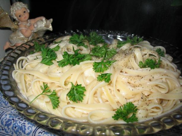 Spaghetti With Four Kinds of Cheese. Photo by Lorrie in Montreal