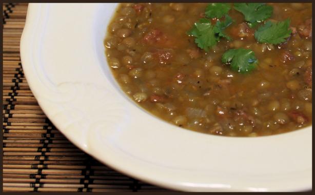 Carrabba's Spicy Sausage Lentil Soup -Clone. Photo by GraceIZcooking