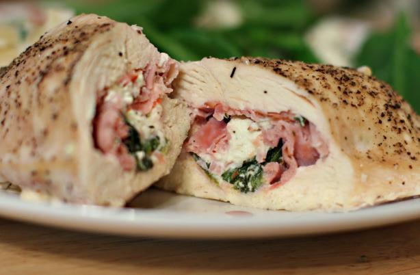 Stuffed Chicken Breasts With Feta, Spinach, and Ham. Photo by CulinaryExplorer