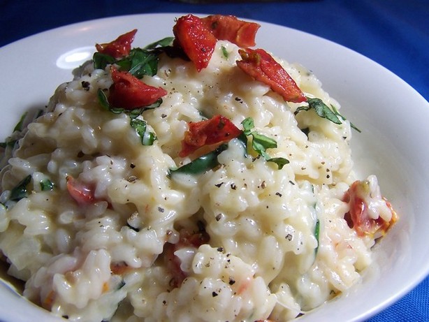 Sun-Dried Tomato Risotto With Mozzarella. Photo by **Jubes**