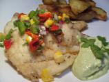 Grilled Fish With Salsa and an Avocado Sauce