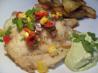 Grilled Fish With Salsa and an Avocado Sauce