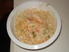 Mexican Seafood Fettuccine. Recipe by Alley Barbie