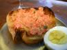 Salmon P&acirc;t&eacute; Bruschetta. Recipe by Julie B's Hive